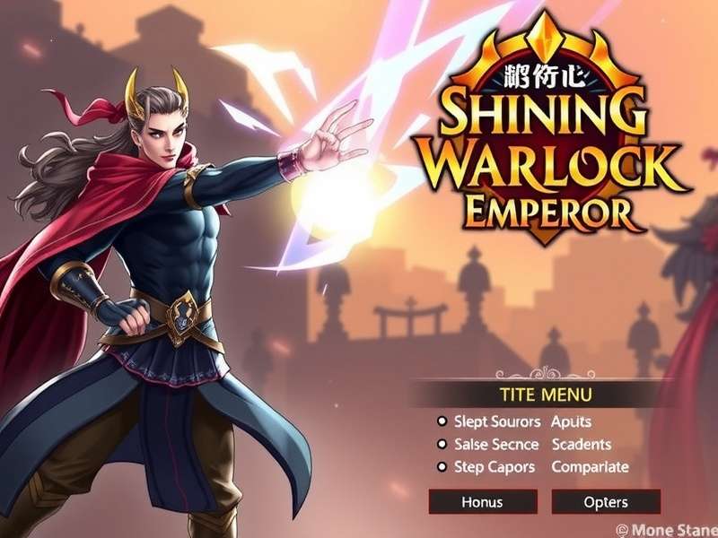 Shining Warlock Emperor gameplay screenshot showing magical battle